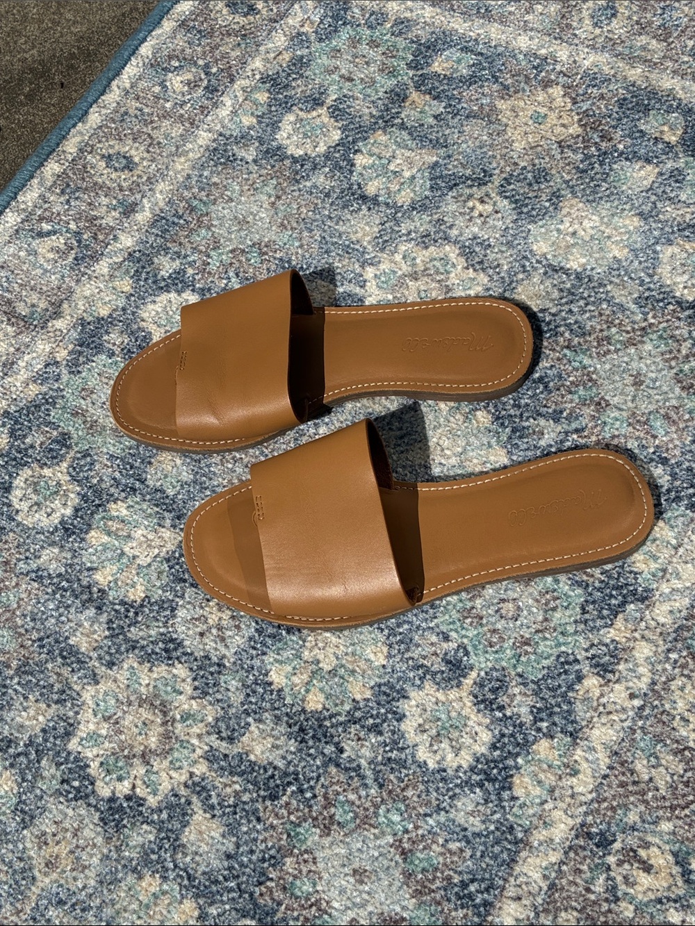 Madewell Boardwalk Post Slide Leather Sandals - Picture 2 of 4
